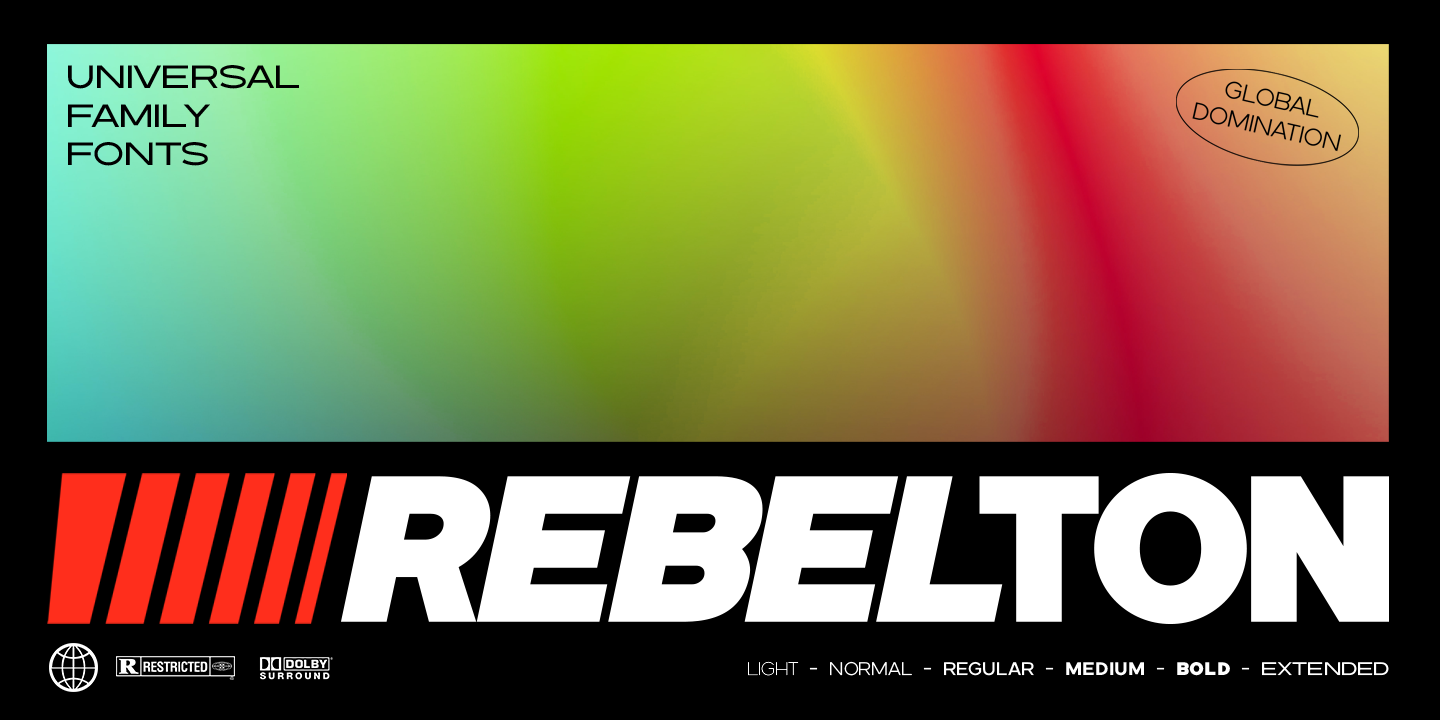 Rebelton Medium Font preview